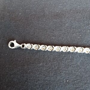.925 Silver Tennis Bracelet by Kay Jewelers 7.5-inch 1/10 Cw Tw Round